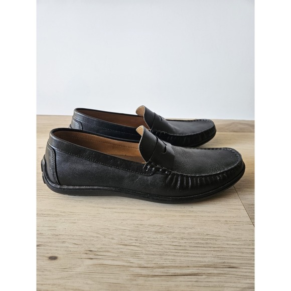 Johnston & Murphy Nichols Black Leather Penny Loafers Driving Shoe Men\'s Size 11 main image 4